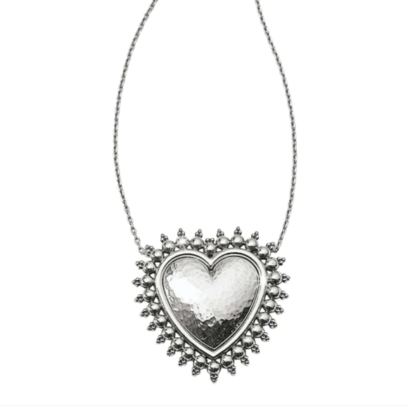Brighton Jewelry - Brighton Telluride‎ Heart Silver Plated Boho Western Pendant Necklace